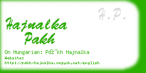 hajnalka pakh business card